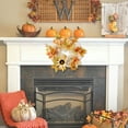 thumbnail image 6 of Uxgjfwu Sunflower Wreath Fall Harvest Door Decor - Artificial Maple Leaf Vine Hanging for Thanksgiving, 6 of 7