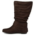 thumbnail image 3 of Journee Womens Shelley-6 Wide Calf Round Toe Mid Calf Boots, 3 of 10