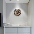 thumbnail image 5 of Yayeee Wall Clock Battery Operated 9.5" Silent Quartz Non-Ticking for Living Room Decor, Metallic Flower, 5 of 8