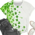 thumbnail image 3 of HAiming St. Patrick’s Day Shamrock T-Shirt Short Sleeve Round Neck Casual Cute Printed Trendy Pullover Tops Clothes, 3 of 6