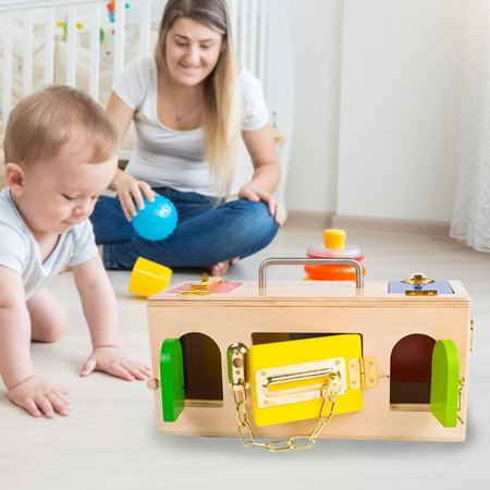 Leking Montessori Jouets Boite De Verrouillage Montessori Materiel Sensoriel Jouets Educatifs En Bois Enfants Montessori Bebe Jouet Walmart Canada