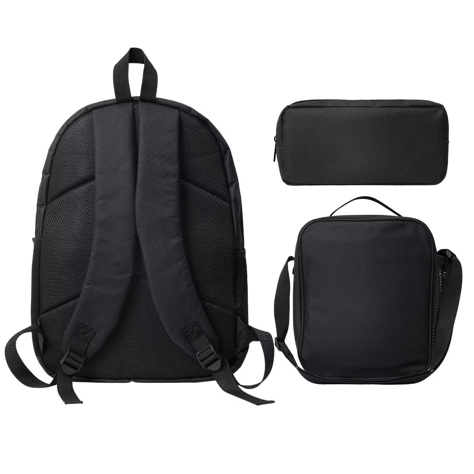 Wwes Backpack 3-Piece Set Fashion Printed Lightweight Multipurpose Casual Travel Backpacks