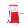 thumbnail image 2 of Electric Hot Air Popcorn Popper With Top Cover Electric Popcorn Maker Machine Healthy Delicious Snack For Family Gathering Easy To Clean Safe, 2 of 5