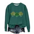thumbnail image 4 of Blusas y camisas de manga larga con cuello redondo para niños Estampado del Día de San Patricio Estampados de manga larga Casual Suelto Forro polar para mayor calidez Sudadera con capucha de manga lar, 4 of 5
