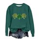 thumbnail image 3 of Manga Larga Vestido de Línea para las Mujeres San Patricio Día de Impresión Sudadera con Capucha Forrada de Lana para la Calidez de los Niños Cuello Redondo Suelto, 3 of 5