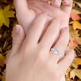 thumbnail image 5 of Pear Teardrop Natural Moonstone Wedding Ring 925 Sterling Silver Size 10, 5 of 6