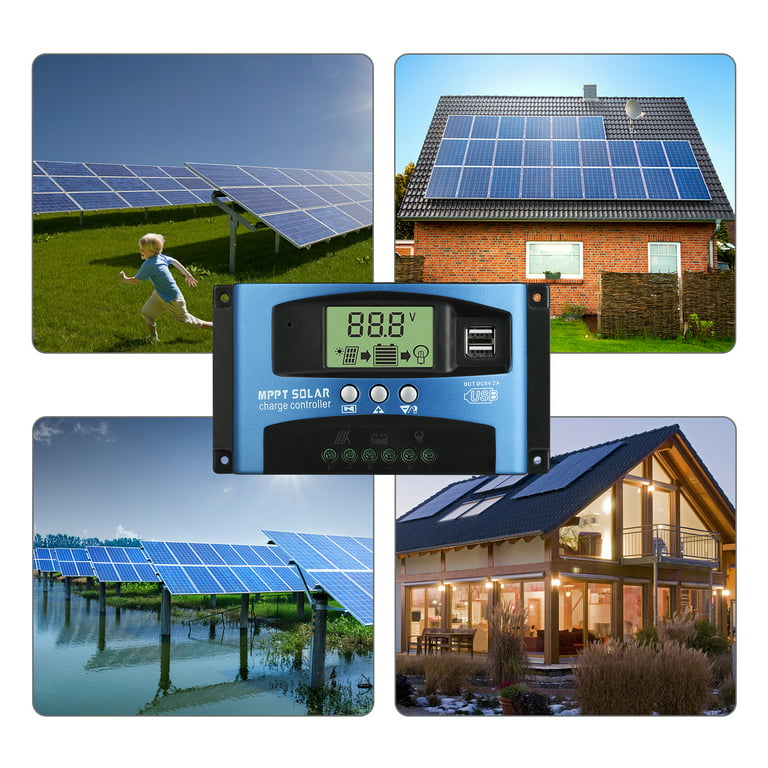 Solar Universe Combo Set of 100W (Poly) & 12V-10amps Smart Charge  Controller Solar Panel