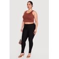 thumbnail image 2 of Women's Plus Size Ponte High Waisted Pintuck Pull On Pants, 2 of 4
