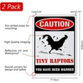 thumbnail image 2 of 2Pack Caution Tiny Raptors Sign Aluminum Chicken Coop Signs for Farm Kitchen Rooster Hen House Decor Beware of Chicken Signs for Chicken Lady Lovers 7x10inches Waterproof Colorful, 2 of 9