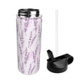 thumbnail image 2 of Daiia Lavender Flowers Printed 18oz Sports Insulated Kettle With Straw Water Bottle For Running Hiking Cycling Climbing Mens Woman'S Sports Water Bottle, 2 of 8