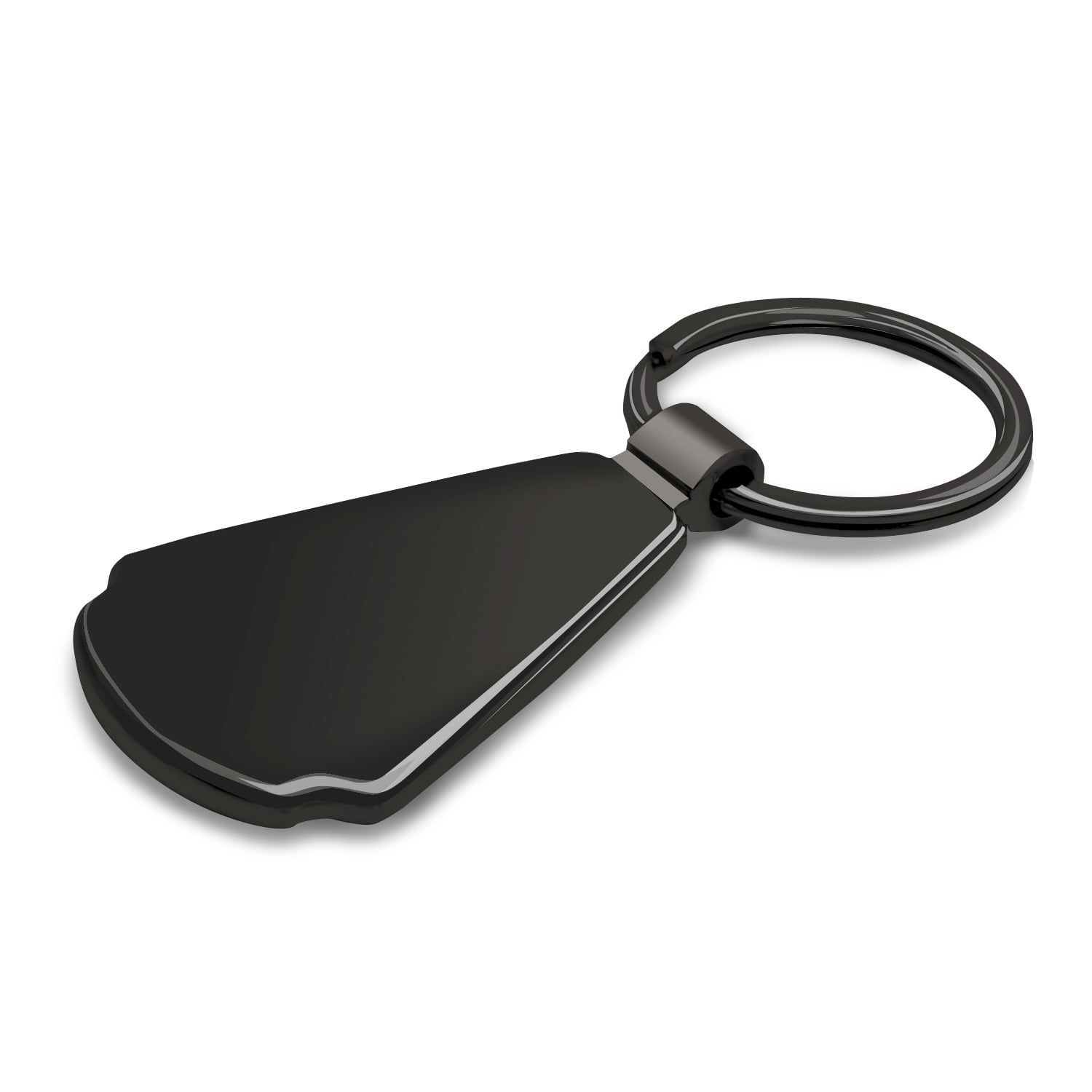 iPick Image for Chevrolet Corvette C7 Real Black Carbon Fiber Gunmetal Black Teardrop Key Chain, Official Licensed