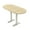 Blonde Surfside Ash w/Silver Base, variant on Racetrack Bistro Height Meeting Table T-Shaped Metal Base 34x70 Bar Table