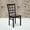 Mahogany Wood Seat/Black Metal Frame, variant on BizChair 2 Pk. Black Window Back Metal Restaurant Chair - Cherry Wood Seat
