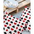 thumbnail image 2 of Pack of 2 Outdoor Pillow Covers, Squares Spades Hearts Poker Plaid Waterproof Square Throw Pillowcase Cushion Decorative Pillow Covers for Couch Patio Tent, 24x24 in, 2 of 6