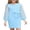 Blue, variant on Aideaone Girls Butterfly Dress 3D Applique Mesh Puff Sleeve Belted Party Dress 7-16 Years