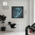 thumbnail image 5 of Blue Glow Sneaker Canvas Wall Art by Notoriart, Black Floater Frame, 40" x 40", 5 of 7