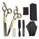 thumbnail image 3 of Tijeras profesionales para cortar el cabello de 6 pulgadas, de acero inoxidable japonés, ergonómicas, para salón de belleza, color dorado., 3 of 3