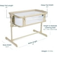 thumbnail image 4 of HALO BassiNest 2-in-1 Height-Adjustable Bedside Sleeper with Mattress Pad and Fitted Sheet, Oat, 4 of 9