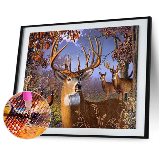 Cuadros Decorativos Kit de pintura de diamantes 5D DIY Ciervos Full Round Drill Animal Rhinestone Art Crafts Ehuebsd Nuevos Originales