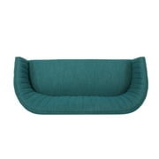 Christopher Knight Home Galena Teal Channel Stitch Fabric Loveseat