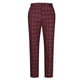 thumbnail image 4 of Amzcrzy Pantalones Hombre Trabajo Elásticos Moda Clásicos A Cuadros Slim Fit Vestir Ajustados Informales Negocios Sin Pinzas Con Bolsillos Reuniones Cenas Tallas S-3XL Rojo, 4 of 6