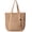 Brown Straw Bag, variant on Beach Bags for Women - Straw Bag with Zipper, Soft Woven beach bag, Casual Straw Shoulder Bag for Daily Use