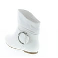 thumbnail image 3 of TOP Moda Women's Ankle Booties Buckle Mid Calf Buckle Slouch Flat Heel Strap Fashion Shoes, 3 of 7