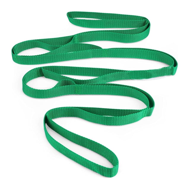 Visland Sangle Extensible Non Élastique Résistante à l'Usure Design à Boucles Multiples Sangle de Thérapie Physique Sangle de Yoga pour Hommes Femmes