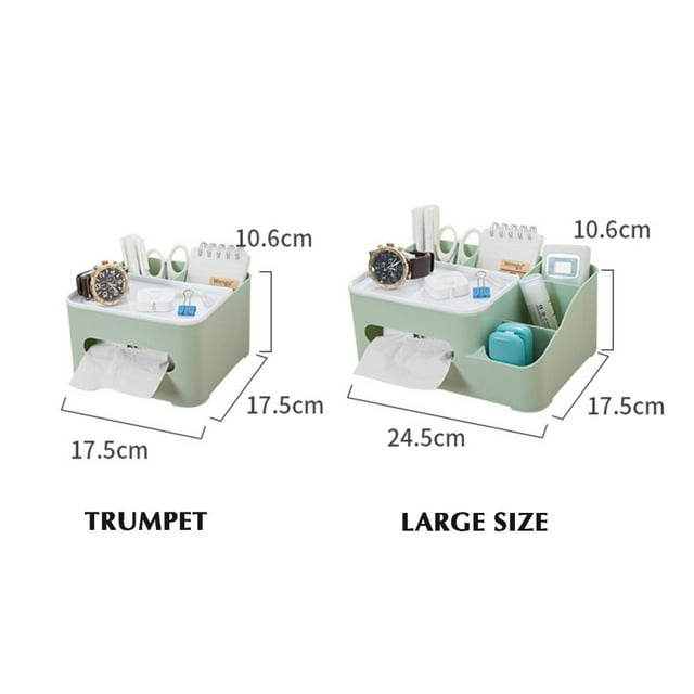 Side Dispensing Outlet Tissue Box Multifunction Remote Control Holder for Office Restaurant Dorms