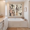 thumbnail image 3 of Curtains 63 Inch Length 2 Panels, Vintage Flowers Grommets Window Treatment Curtain, Spring Floral Music Birds Retro Art Thermal Curtains Drapes for Living Room/Bathroom, 3 of 9