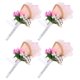 thumbnail image 3 of 4 unids artificial en forma de rosa de novio boutonniere bridal bonito rosa broche, 3 of 5