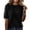 142#Black, variant on Women's Short Sleeve Sweaters 2026 Spring Lightweight Loose Fit Knit Pullover Tops Coffee XL