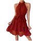 thumbnail image 1 of Vestidos Para Mujer Vestidos Casuales de Moda Sólido Erógeno Halter Vendaje Sin Mangas Mini Vestido Odeerbi ODB166824, 1 of 8