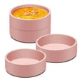 thumbnail image 1 of Sartén de silicona para freidora de aire, molde reutilizable para hacer huevos sous egg, molde para freidora de aire, olla individual para huevos en microondas, rosa, 4 piezas, 1 of 5