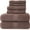 Coffee Brown, variant on Muddy Cat Towels Luxury Bath Towel Set of 6 Pieces, 100% Turkish Cotton, Ultra Soft & Highly Absorbent for Everyday Use, 2 (700GSM) Bath Towels, 2 Hand Towels, 2Washcloths,Emerald Green
