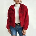 thumbnail image 2 of FYDUU Jacket Women Stand Collar Winter Warm Coat Soft Cropped Coat Casual Thickened Outerwear Fashion Fall Winter Jackets Trendy Clothing Top, 2 of 5