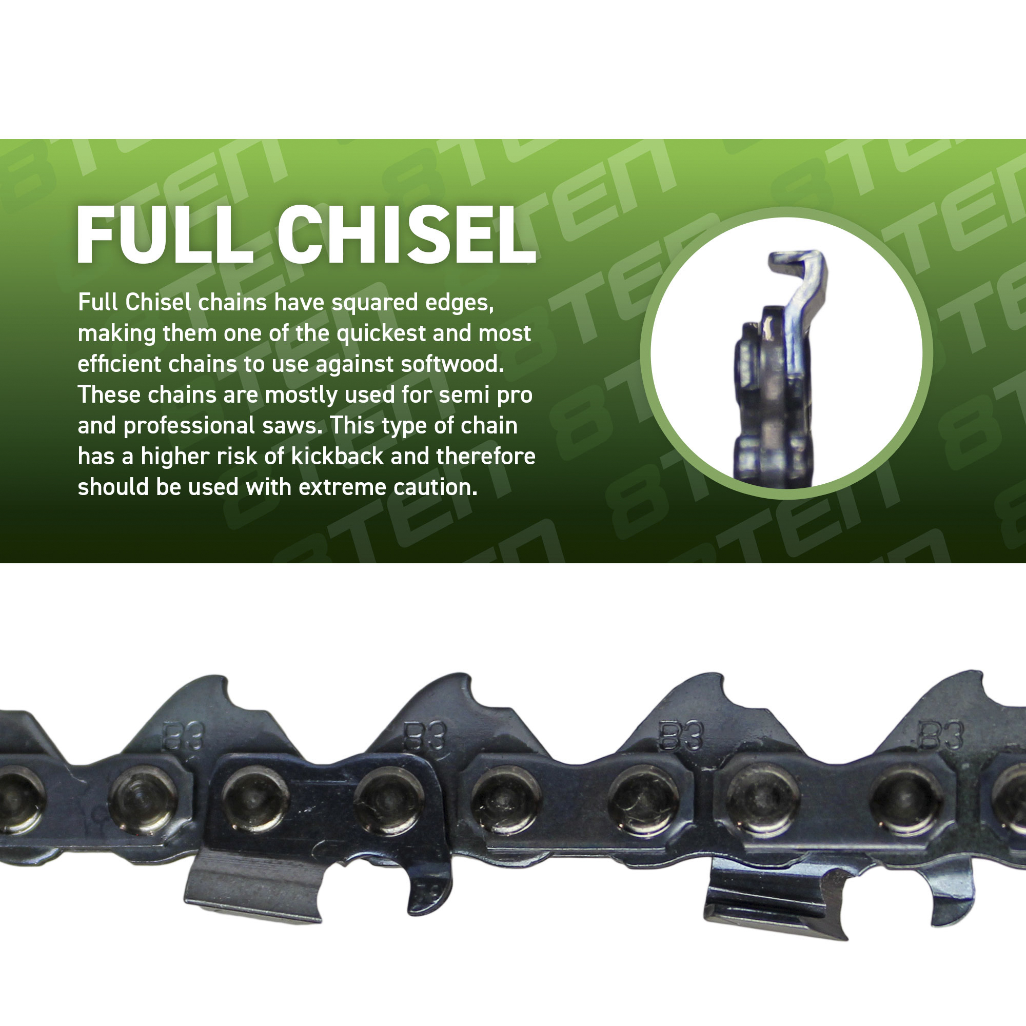 cham Full Chisel Chainsaw Chain 20 inch .050 3/8 76DL for Blue