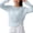 Blue, variant on Women's Crew Neck Side‑Drawstring Long Sleeve Top, Adjustable Side Ruched Drawstring, Loose Relaxed Fit, Lightweight Breathable Fabric, Women Athletic Outdoor Casual Top Yellow XL