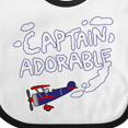 thumbnail image 4 of Inktastic Plane Captain Adorable Boys Baby Bib, 4 of 4