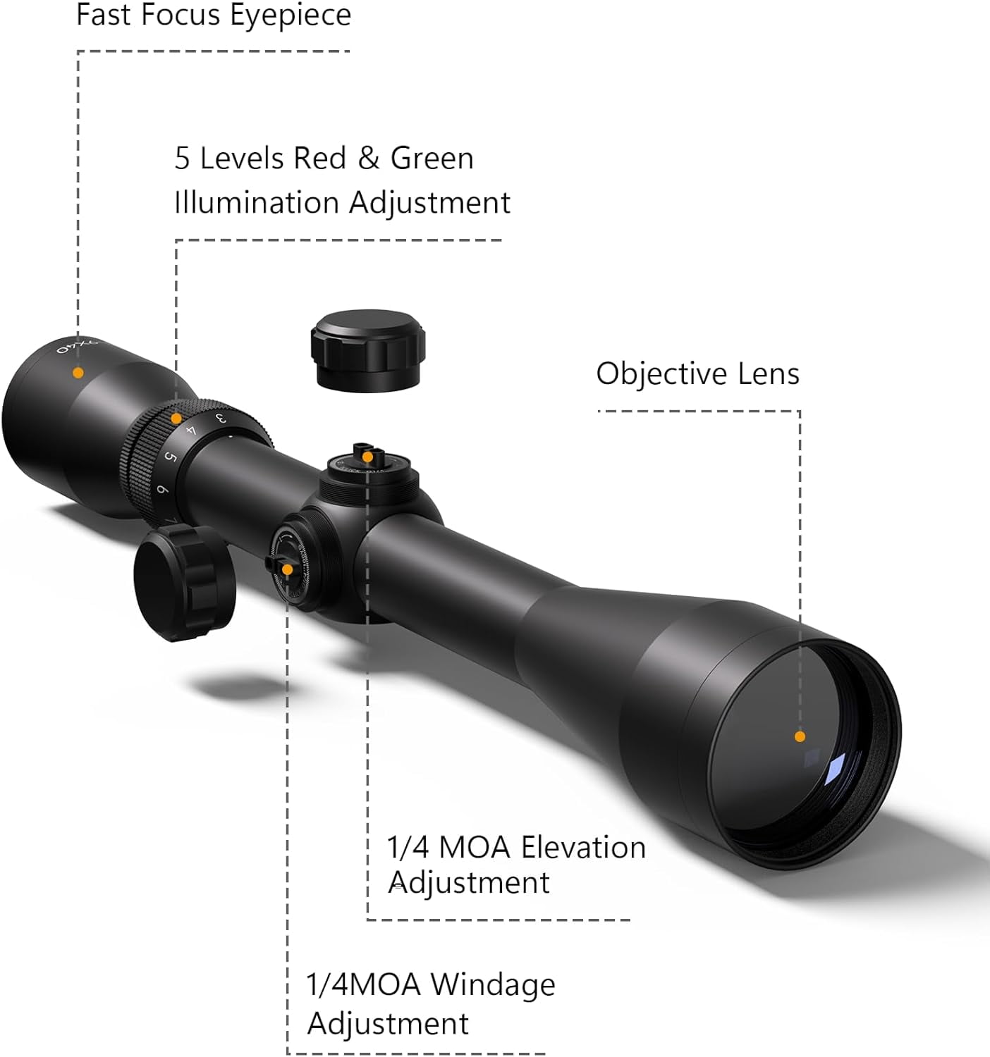 Aquilifer HT 3-9x40NL SFP Hunting Riflescope 1 inch Tube Waterproof Fogproof Shockproof