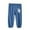 K Blue, variant on NAISIBABY Girls Jeans, Prints Comfy Elastic Waist Kids Casual Pants Dark Blue 3T