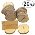 thumbnail image 1 of Madera Natural Redondo Rústico Mesa De Madera Números Soporte De Madera Memo Picture Holder 20 Pcs Rebanada Speravity HA023696-00, 1 of 7