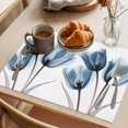 thumbnail image 4 of Navy Blue Tulip 1 Pcs Placemats, Watercolor Farmhouse Floral Botanical Washable Wipeable Table Mats for Dining Tables, Indoor Outdoor Kitchen Place Mats for Holiday Party Table Decor, 4 of 9