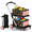 Pink, variant on Rvchic Functional Collapsible Carts with 2 Storage Crates,8-in-1 Mobile Folding Trolley with 360°Rolling Wheels for Shopping,Picnic,Warehouse,Blue