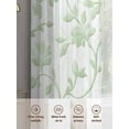 thumbnail image 3 of Green Leaves Sheer Curtains for Living Room Bedroom Farmhouse Pastoral Botanical Vines Ethnic Sheer Curtains 96 Inch Long 2 Panels Set Light Filtering Curtain Window Treatments Drapes for Dining Room, 3 of 6