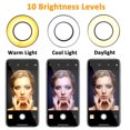 thumbnail image 2 of Injueey Anillo de luz para Selfie, soporte para teléfono móvil, tipo Clip, transmisión en vivo, luz de relleno Teléfono y Comunicación Negro, 2 of 6