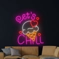 thumbnail image 3 of Handmadetneonsign Let's Chill Ice Cream Neon Sign, Ice Cream Neon Art Decor, Ice Cream Neon Wall Decor, 3 of 5