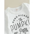 thumbnail image 5 of Liacowi Newborn Baby Boys Girls Halloween Outfit Long Sleeve Pumpkin Letters Print Romper Bodysuit 3 6 9 12 Months Infant Boys Girls Halloween Onesie Jumpsuits 0-18M, 5 of 9