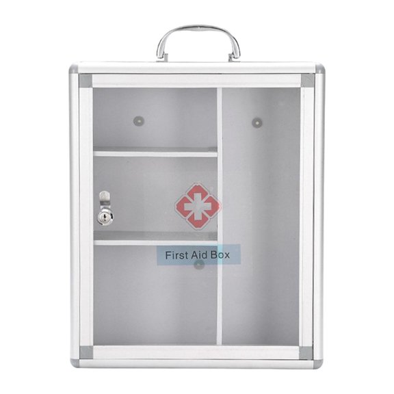 Bothyi First Aid Wall Cabinet Easy to Install Storage Case for Home Office Business L