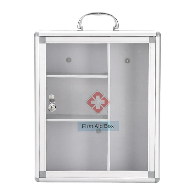 MERIGLARE First Aid Wall Cabinet Easy to Install Storage Case for Home Office Business L